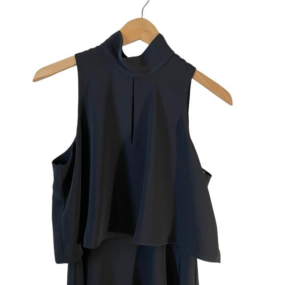 RIVER ISLAND Womens Keyhole High Neck Sleeveless Romper Black S 4-6 Boho Party - Picture 5 of 13